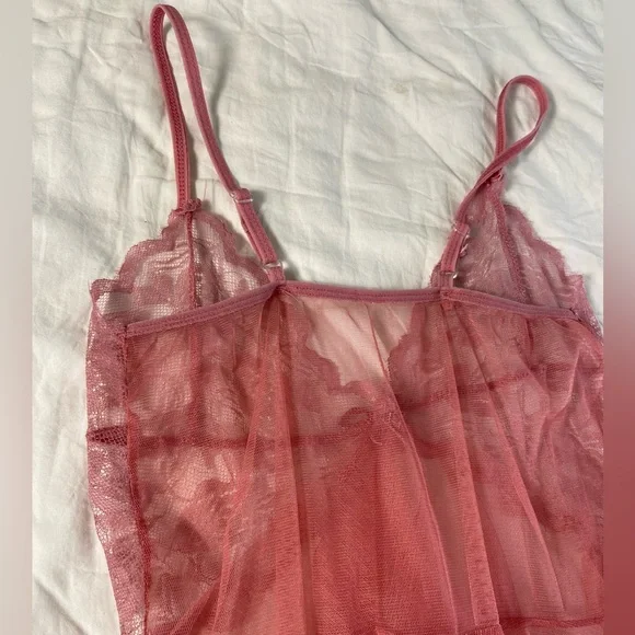 Vintage Y2k Sheer Pink Lace Hanky Hem Fairy Cami Top Whimsigoth Fairy - Picture 13 of 16